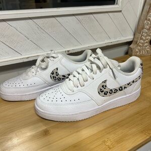 Nike Court Vision Low Leopard Swoosh